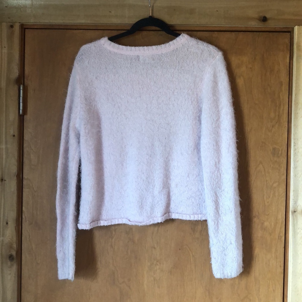 Joe Boxer pale pink fuzzy knit sweater - Picture 5 of 6